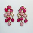 HARPER Pink Jewel Statement Earrings