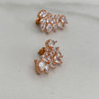 UNA Crystal Ear Climber Earrings (Silver / Rose Gold)