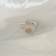 Rose Quartz Crystal Teardrop Ring (Sterling Silver)