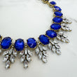 SLYVIE Blue Rhinestone Necklace Set