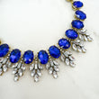 SLYVIE Blue Rhinestone Necklace Set