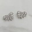 UNA Crystal Ear Climber Earrings (Silver / Rose Gold)