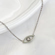 talisman evil eye necklace in stainless steel, quality made and waterproof