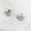 ELLIE Silver Pearl & Crystal Stud Earrings