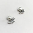 ELLIE Silver Pearl & Crystal Stud Earrings