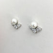 ELLIE Silver Pearl & Crystal Stud Earrings