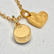 Gold  Love Heart Birthstone Necklace