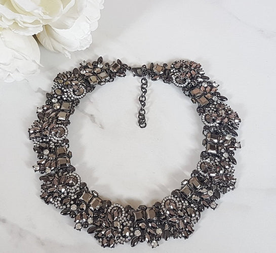 Statement rhinestone clearance necklace