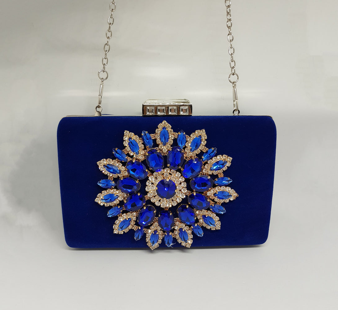 Royal blue evening bag hotsell