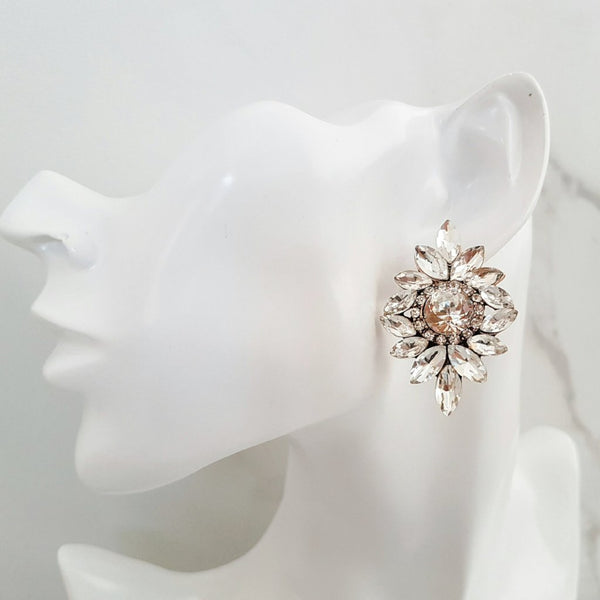 DION Rhinestone Stud Earrings