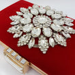 SARA Red Suede Clutch bag