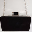 womens black designer chain bag 
