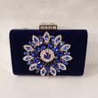 Royal Blue velvet clutch bag for women