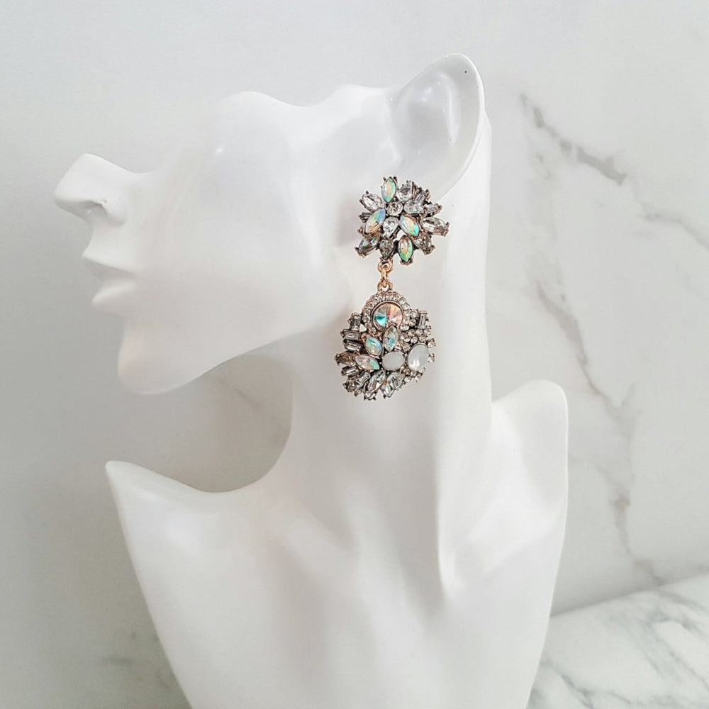 rhinestone chandelier earrings