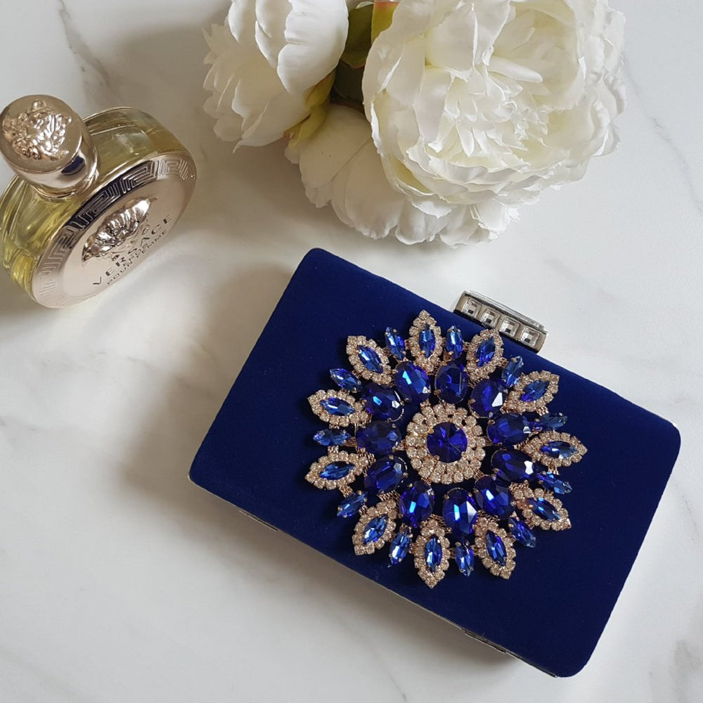 Royal blue hot sale clutch