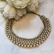 Ladies gold rhinestone bib necklace in style of Kate Middleton