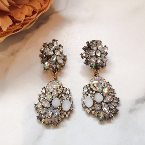 rhinestone statement earrings