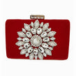 suede clutchbag red