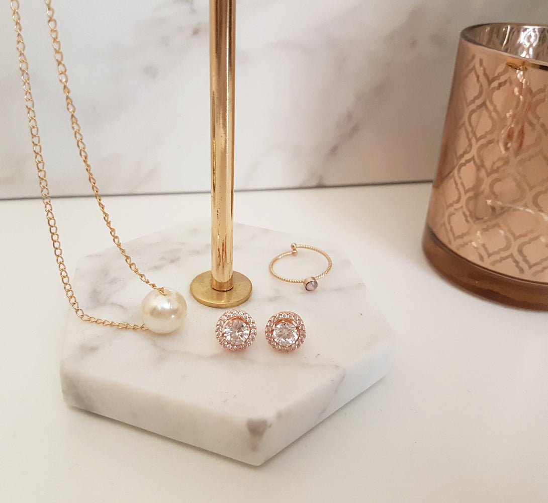 Marble Jewellery Tree Stand (Gold, Silver, Rose Gold)