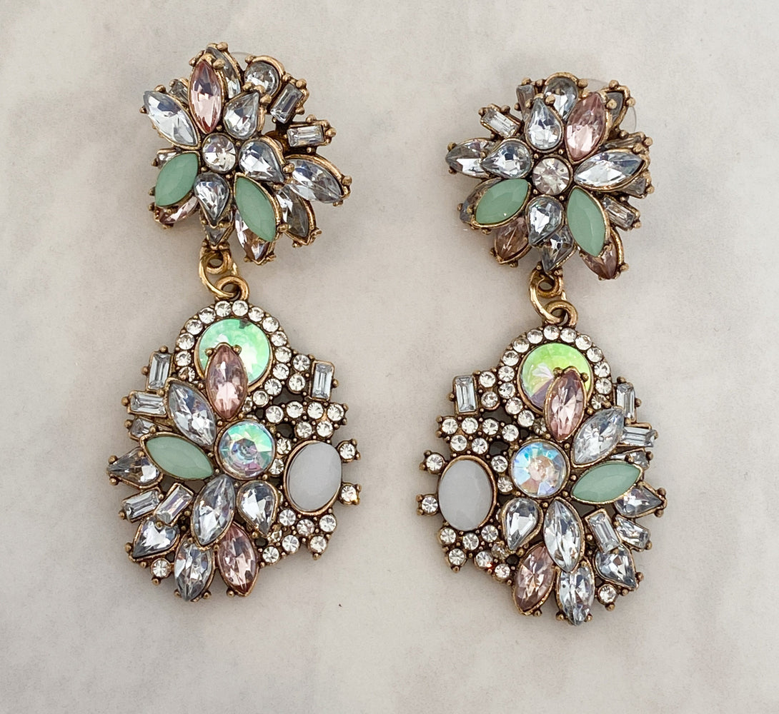 Peach Mint statement earrings women