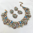 pastel statement necklace and earring necklace set