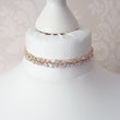 gold crystal petal choker necklace