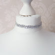 silver crystal rhinestone choker necklace