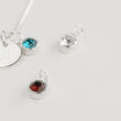 Sterling Silver Initial & Birthstone Necklace