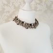 black jewel bib necklace for her