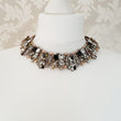 Black and gold rhinestone necklace