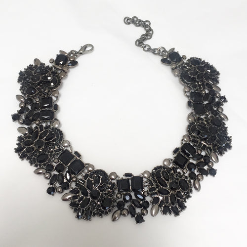 Black jewel choker necklace for women, arrives in branded gift box 