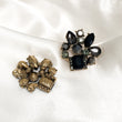 ARIANA Black & Grey Statement Stud Earrings