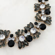 black and gold statement necklace and earring set