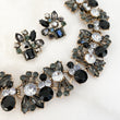 black stud earrings and necklace set