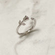 Wraparound rose ring sterling silver