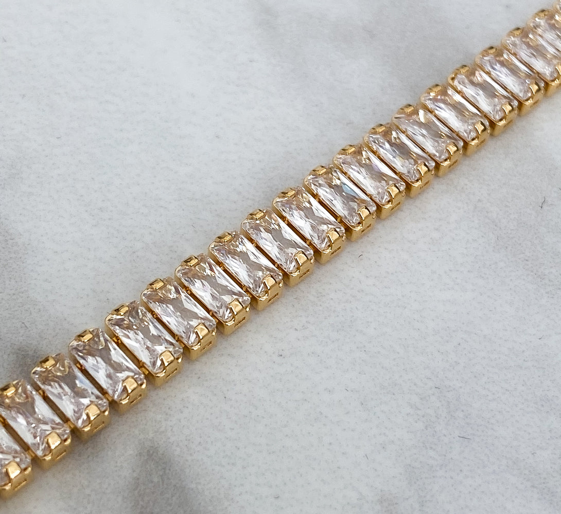 EVA 14k Gold Tennis Crystal Choker