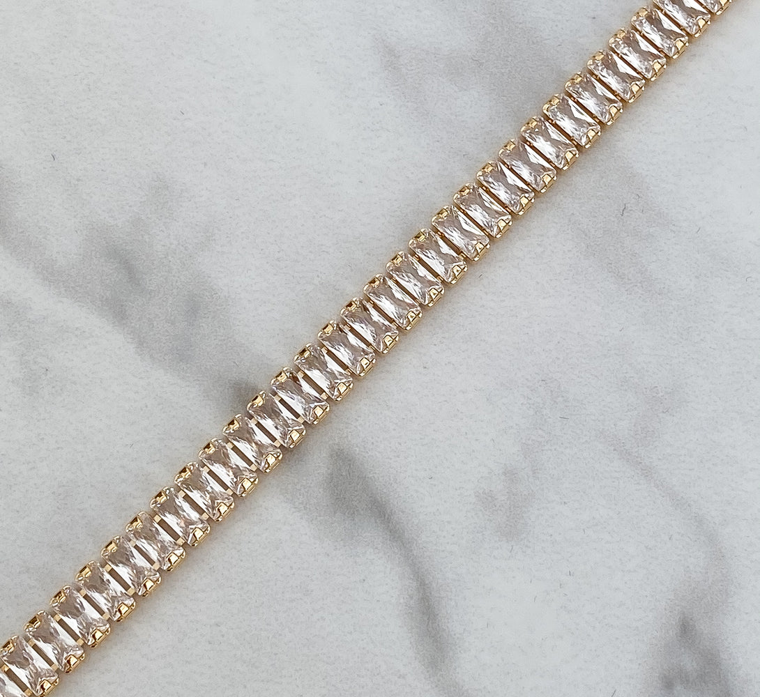 EVA 14k Gold Tennis Crystal Choker