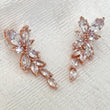 Rose gold petal earrings perfect for bridal jewellery and weddings