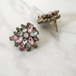 ALISSA Pink & Gold Stud Earrings