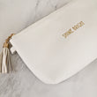 White & Gold Shine Bright Cosmetics Bag