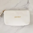 White & Gold Shine Bright Cosmetics Bag