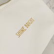 White & Gold Shine Bright Cosmetics Bag