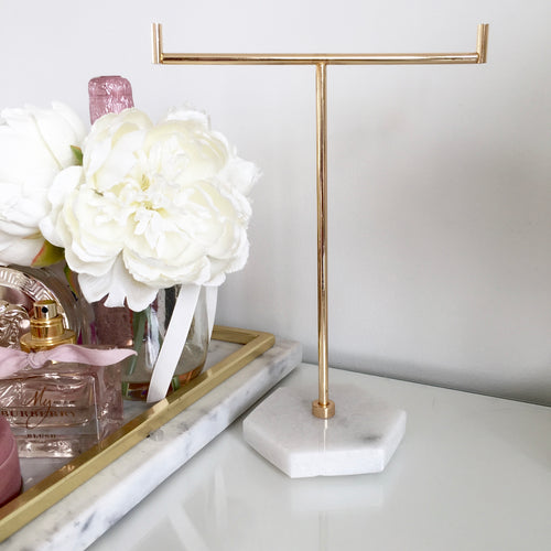 Marble Jewellery Tree Stand (Gold, Silver, Rose Gold)