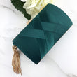 ROKA Emerald Tassel Clutch Bag