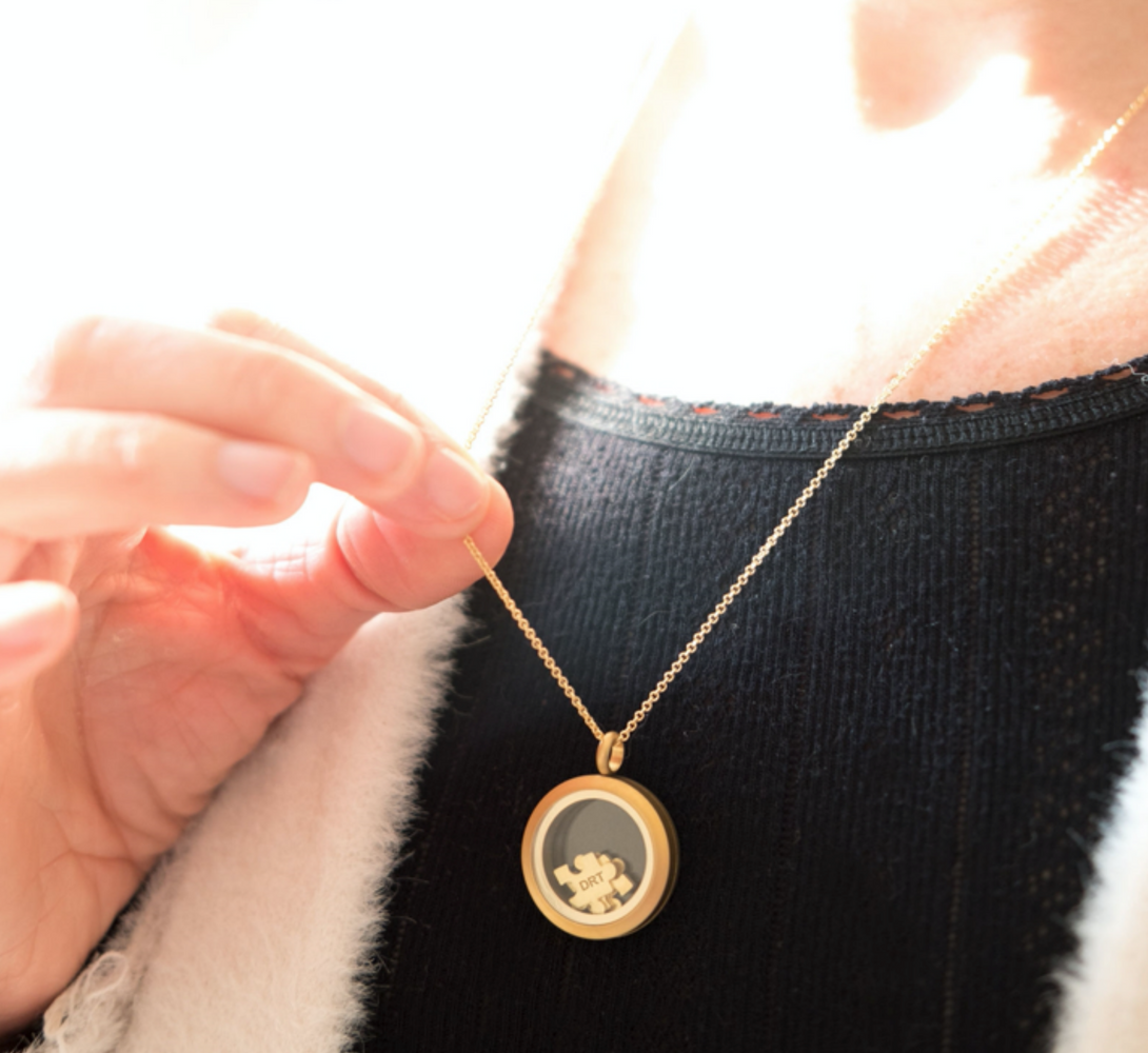 i love you to pieces pendant necklace, gold dainty necklace