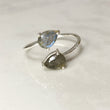 Labradorite crystal sterling silver ring 