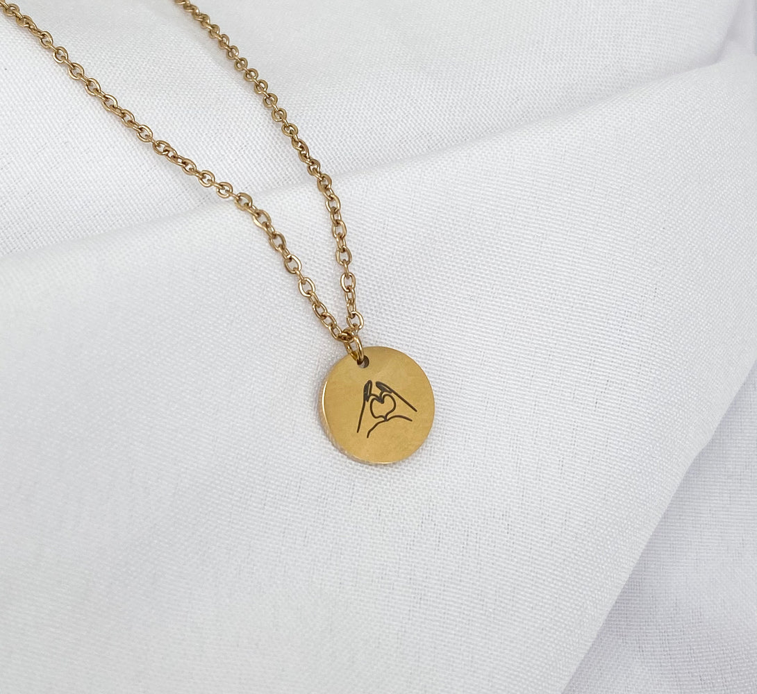 Love Hands Pendant Necklace ( 14k Gold / Rose Gold)