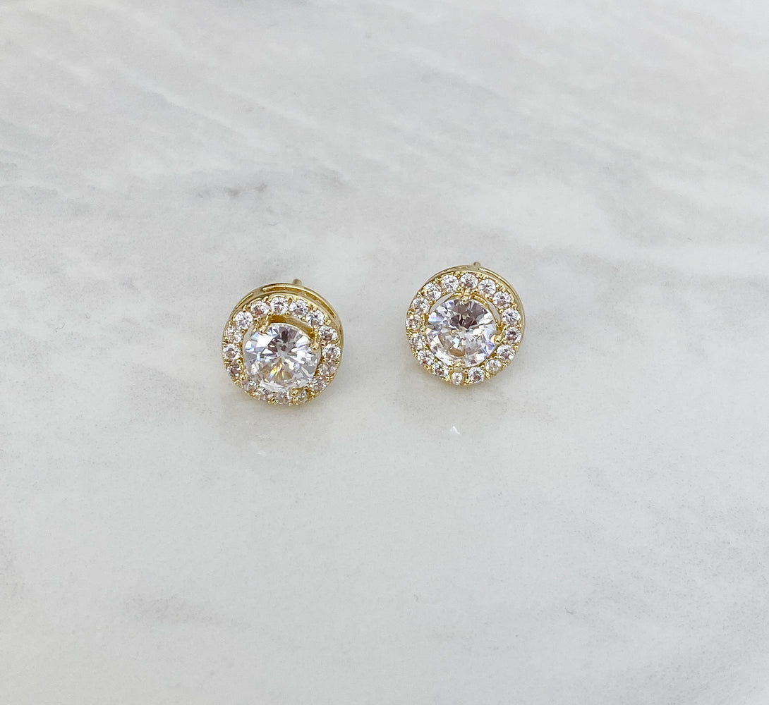 LYLA Halo Stud Earrings ( Silver / Gold / Rose Gold)