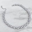 MYA Crystal Tennis Choker Necklace (White Gold & 14k Gold Plated)