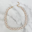 MYA Crystal Tennis Choker Necklace (White Gold & 14k Gold Plated)